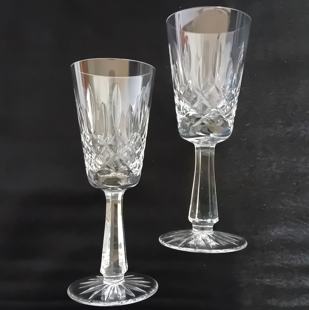 Elegant Vintage Galway Crystal Clifden Wine Glasses - Made In Ireland